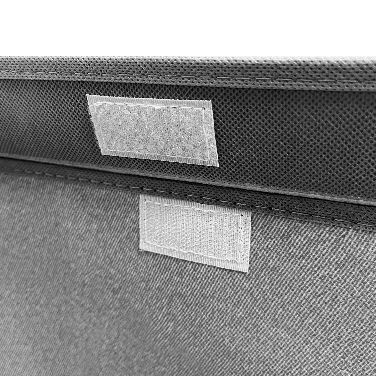 Ящик для хранения с крышкой МВМ My Home L текстильный, 440х290х280 мм, серый (TH-07 L GRAY) - фото 2