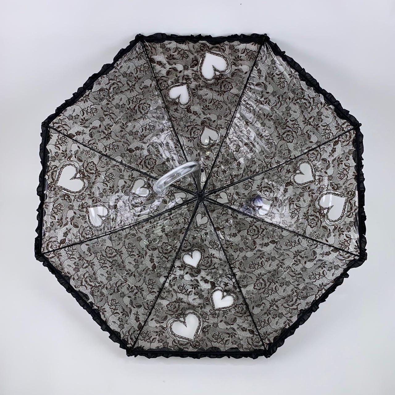 Дитяча парасолька-палиця напівавтомат S&L 84 см чорна - фото 4
