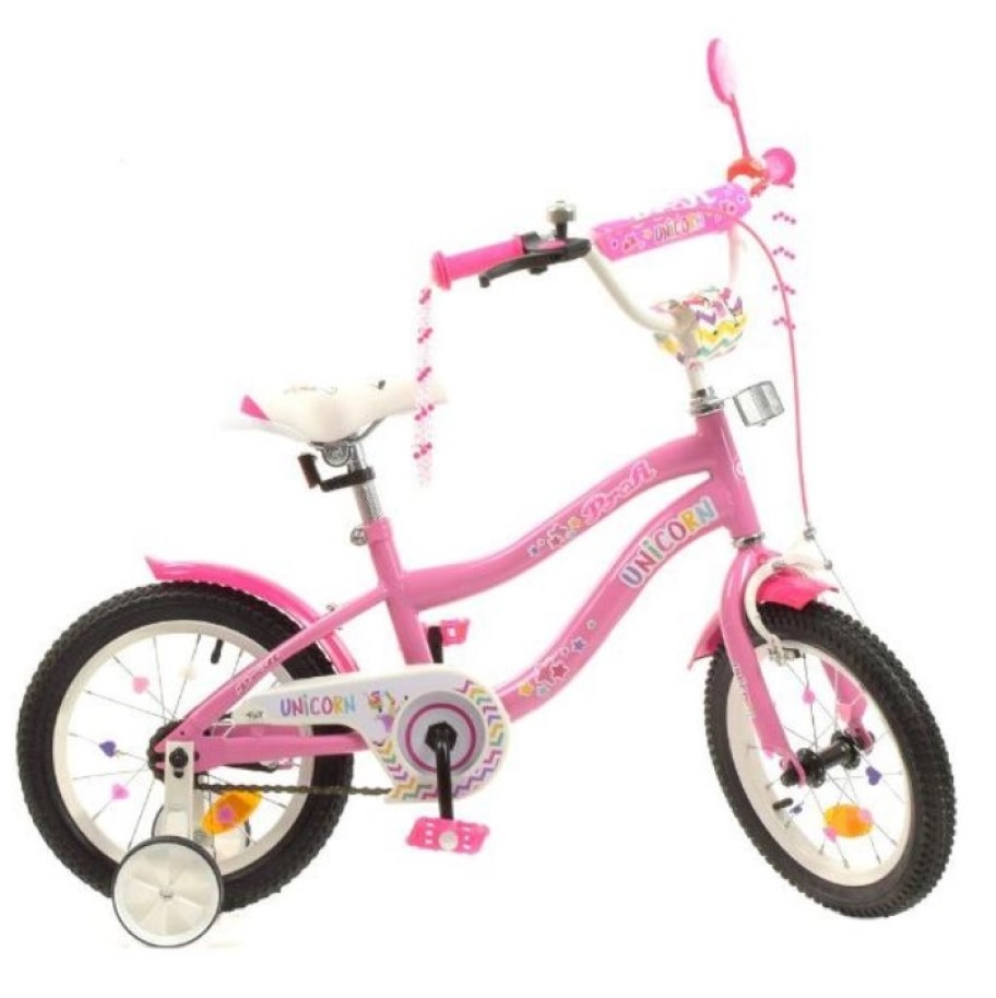 Велосипед детский двухколесный Profi Unicorn 14" розовый (Y14241 pink) - фото 1