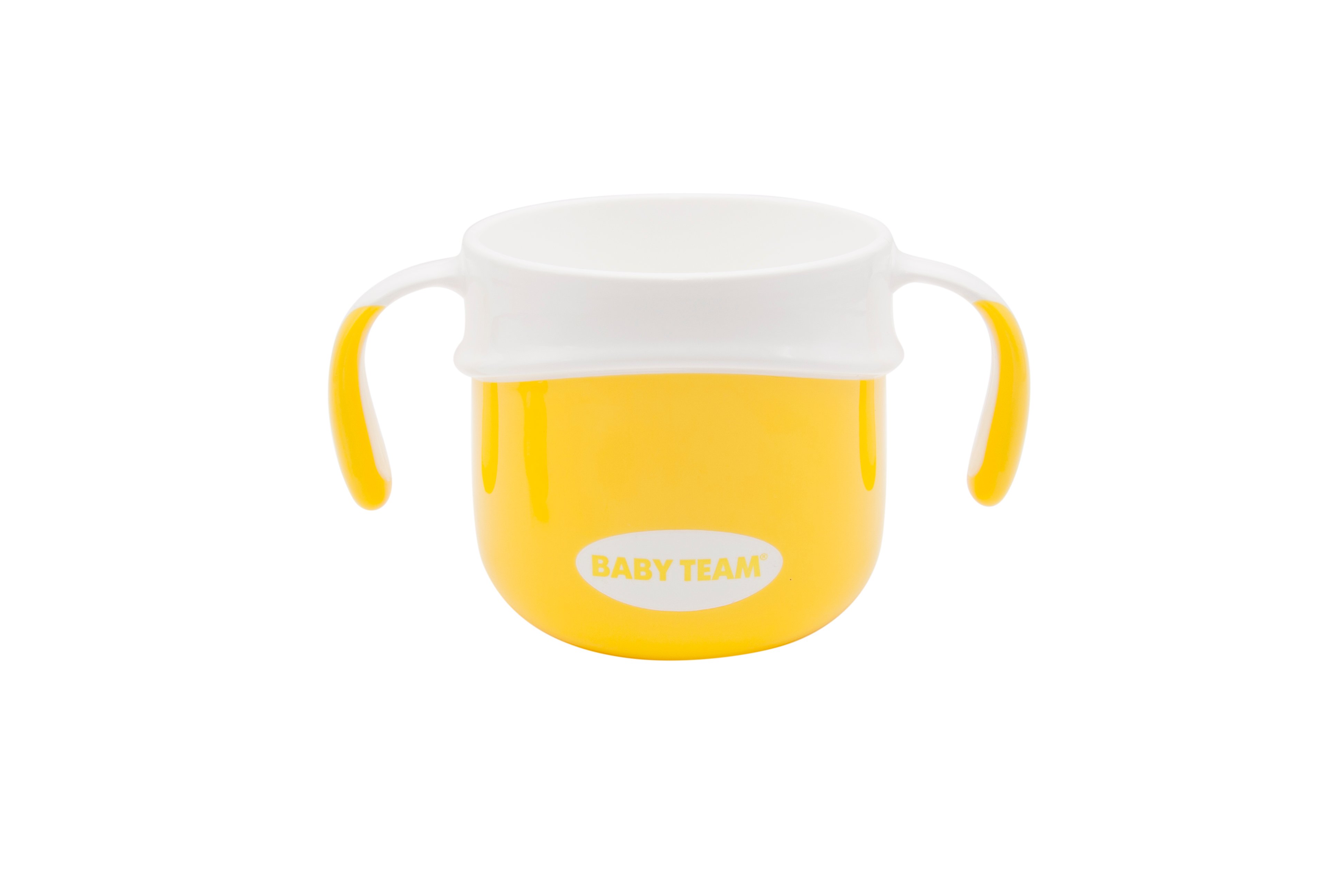 Набір дитячого посуду Baby Team, з нагрудником, жовтий (6090) - фото 6