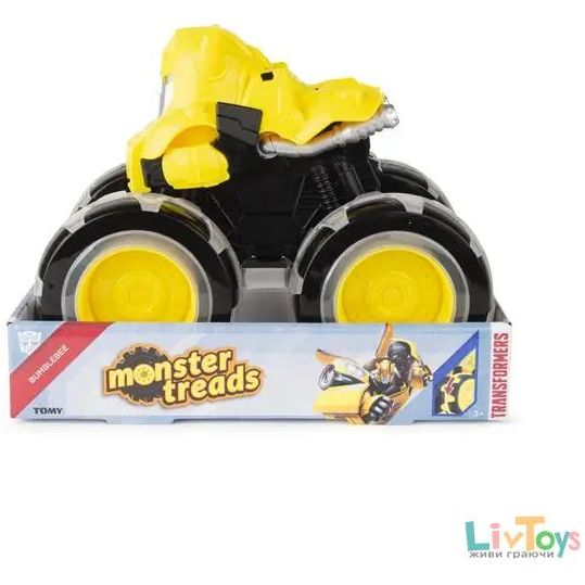 Игрушечная машинка John Deere Kids Monster Treads Бамблби с большими светящимися колесами (47422) - фото 6