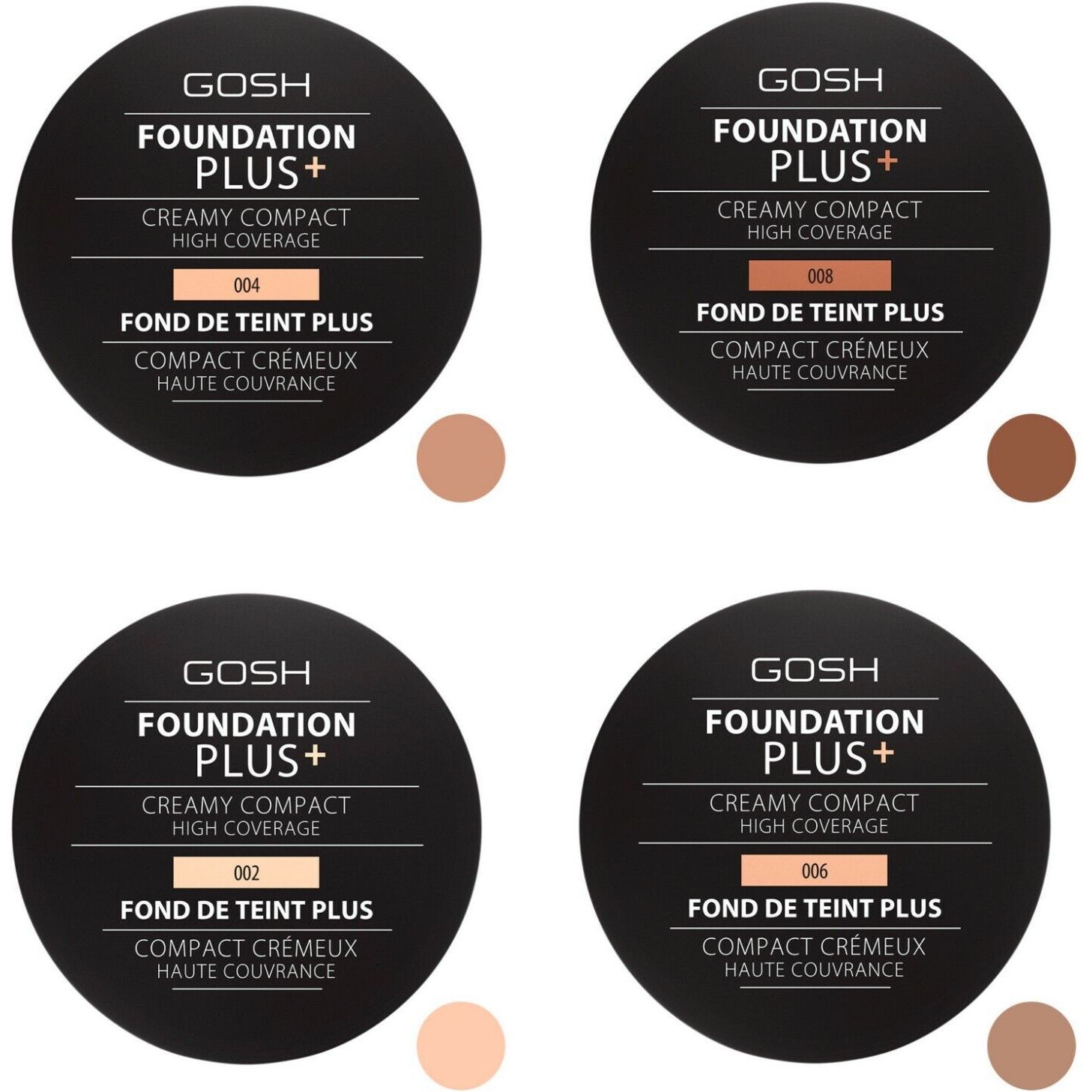 Компактная тональна основа Gosh Foundation Plus+ Creamy Compact тон 006 (Honey) 9 г - фото 3