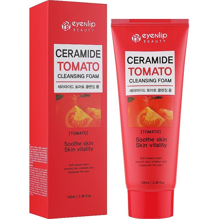 Пінка для вмивання Eyenlip Ceramide Tomato 100 мл - фото 1
