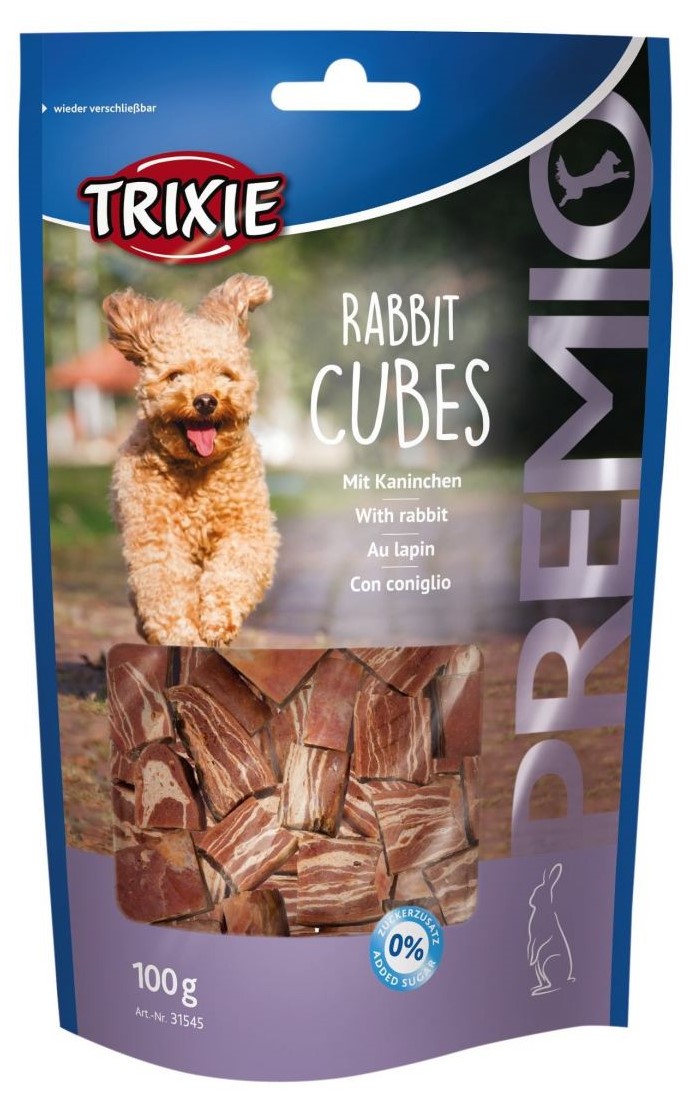 Ласощі для собак Trixie Premio Rabbit Cubes, з кроликом, 100 г - фото 1