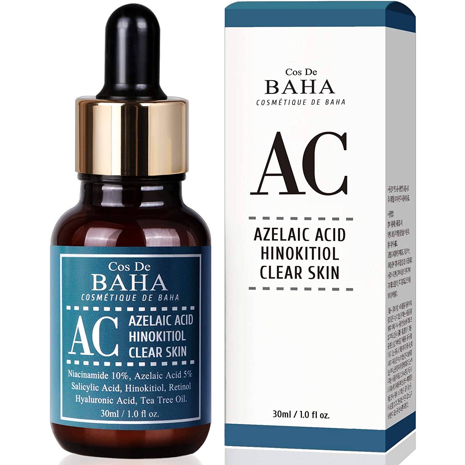 Сироватка Cos De Baha AC Azelaic Acid Hinokitiol Clear Skin Serum для проблемної шкіри 30 мл - фото 1