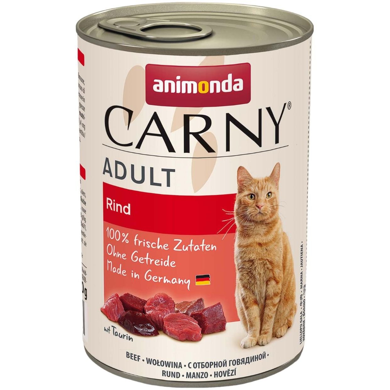 Вологий корм для котів Animonda Carny Adult Beef, з яловичиною, 400 г - фото 1
