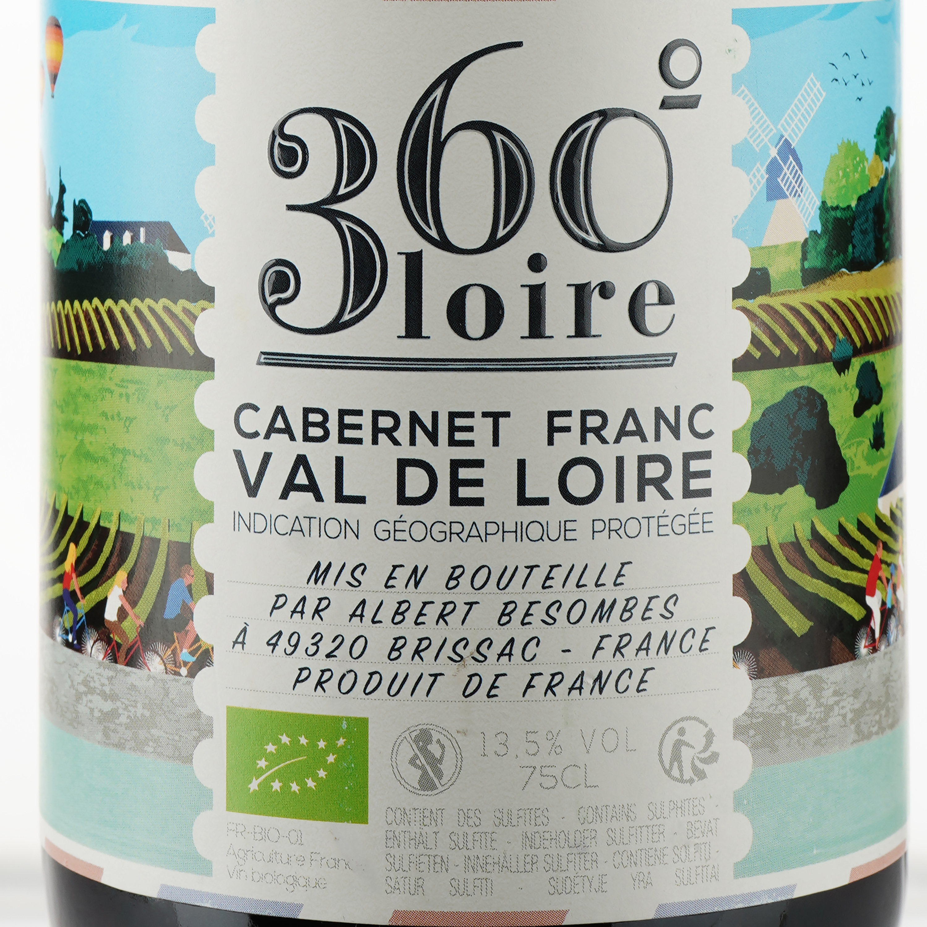 VP Вино Loire Proprietes 360 Val De Loire Cabernet franc, красное, сухое, 13%, 0,75 л - фото 3