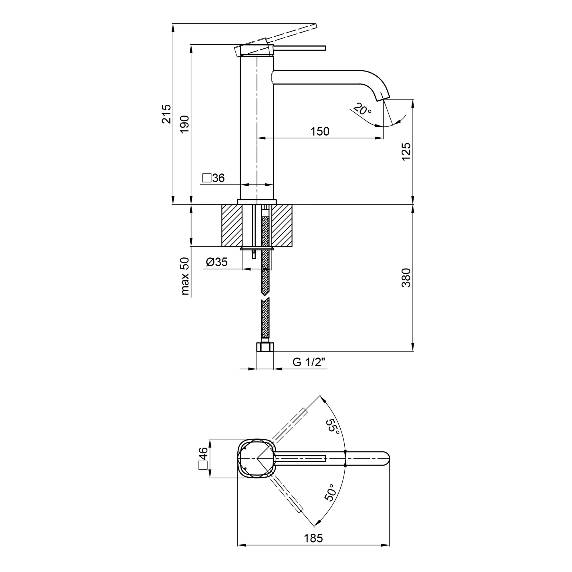 Змішувач для раковини Qtap Robin 1060M102C (QTROB1060M102C) - фото 2