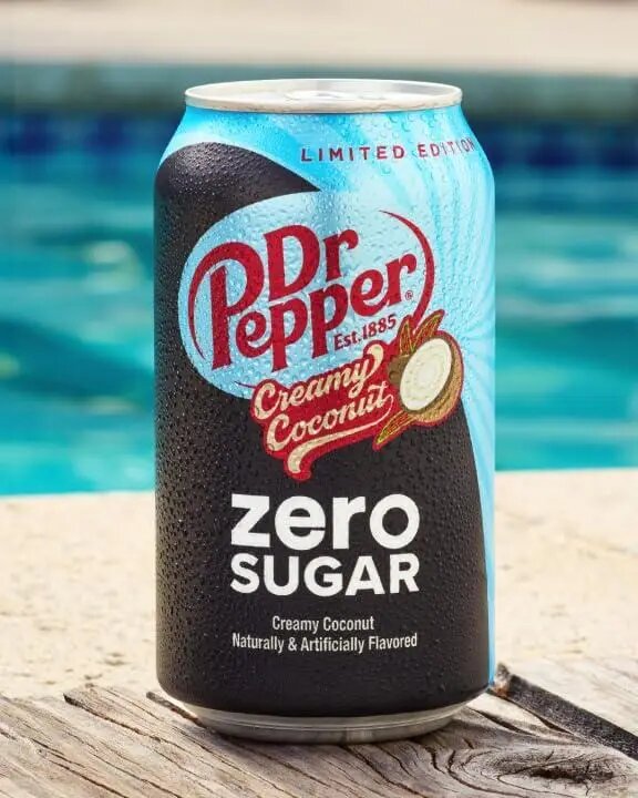 Напій Dr. Pepper Creamy Coconut Zero Sugar газований з/б 355 мл - фото 2