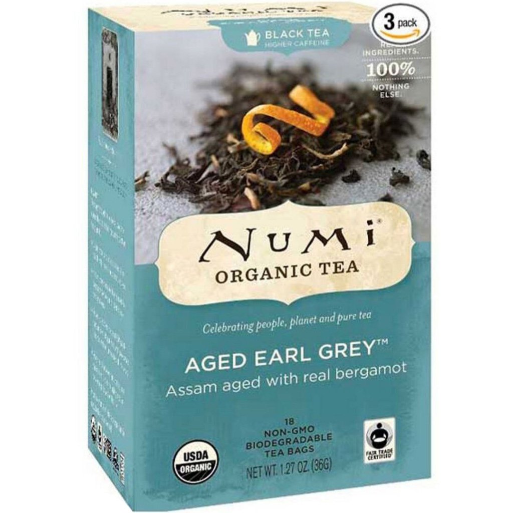 Чай черный Numi Organic Tea Aged Earl Grey с бергамотом органический 18 пакетиков 36 г - фото 1