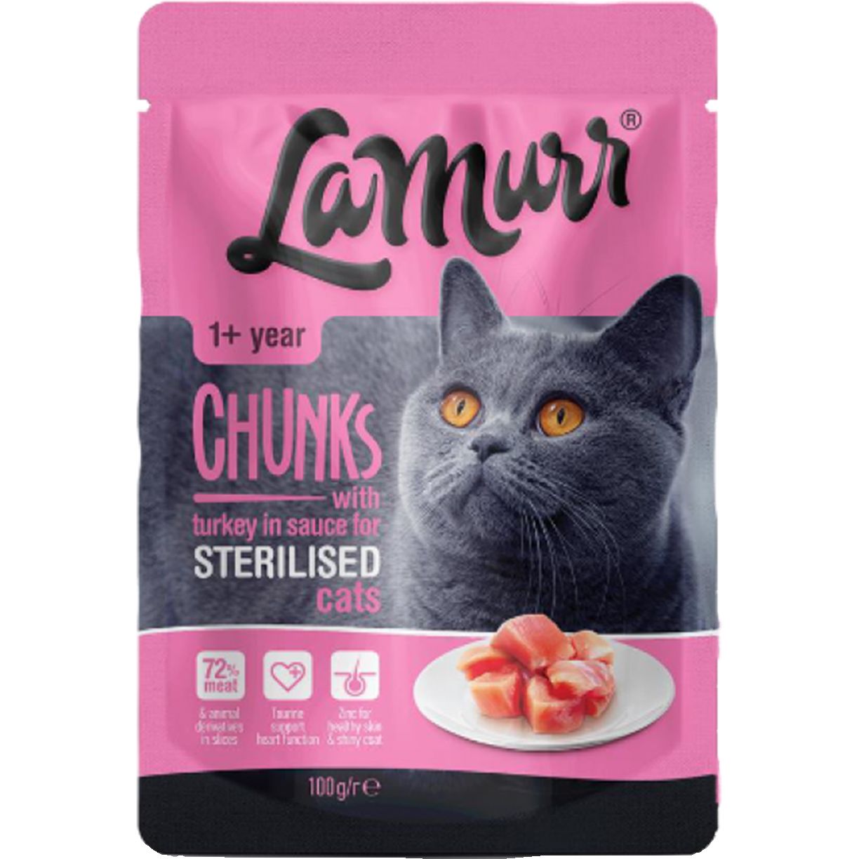 Влажный корм La Murr Chunks для стерилизованных кошек с индейкой 100 г - фото 1