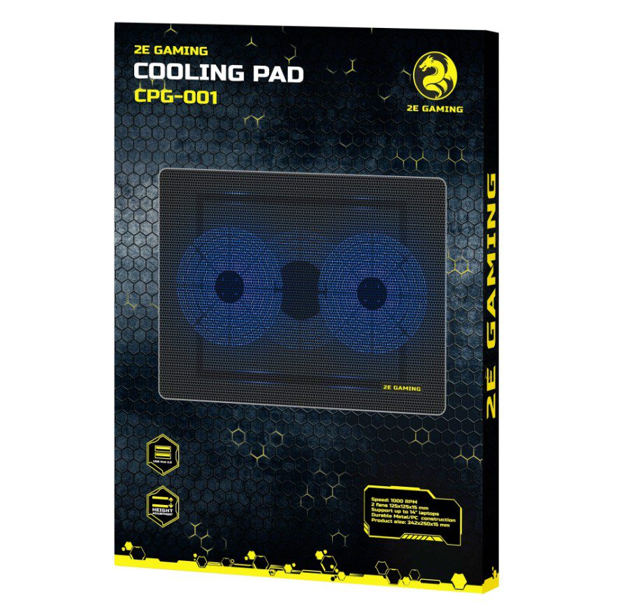 Охлаждающая подставка для ноутбука 2E Gaming CPG001 2xFan LED 14 дюймов  - фото 7