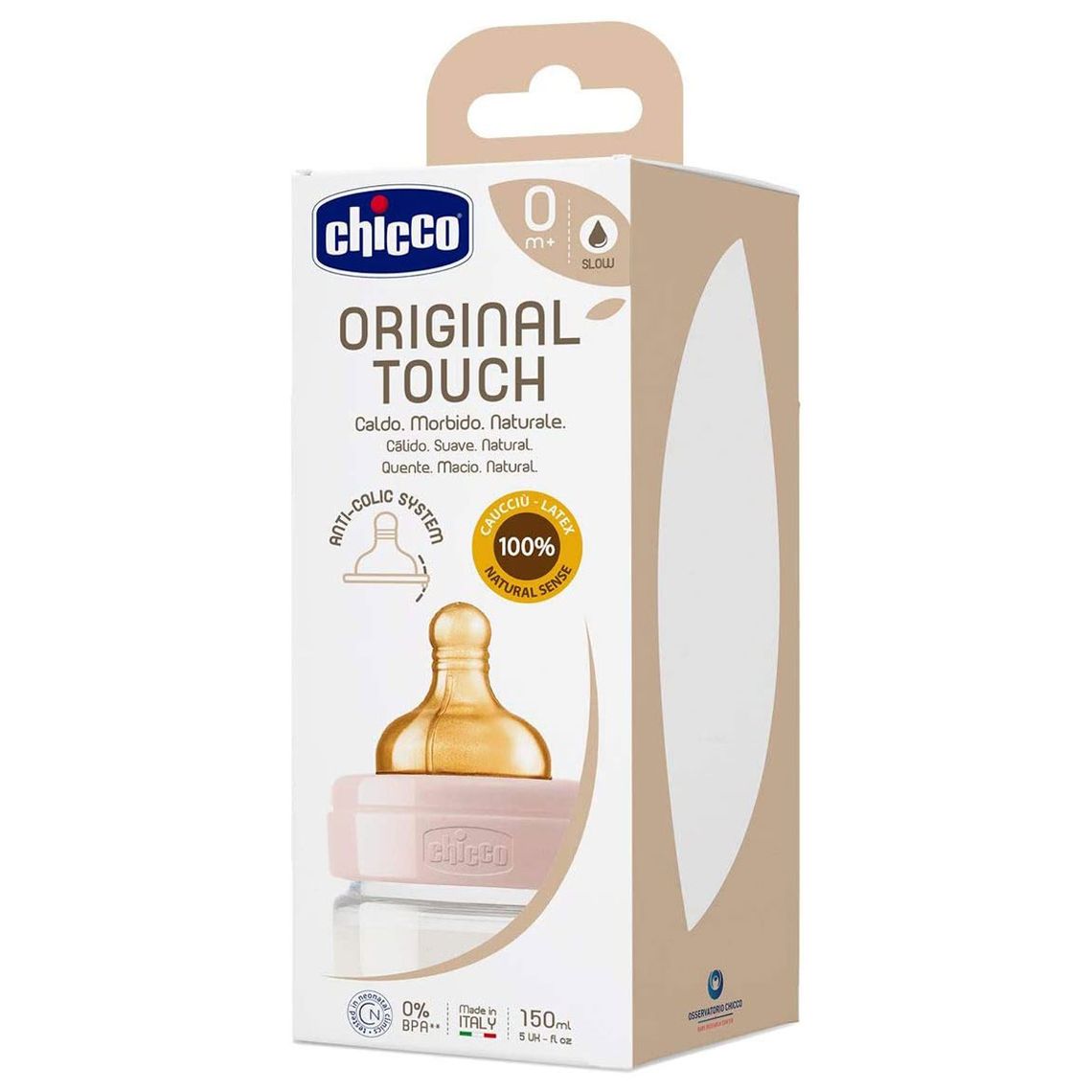 Пляшечка для годування Chicco Original Touch, з латексною соскою, 150 мл, рожевий (27610.10) - фото 5