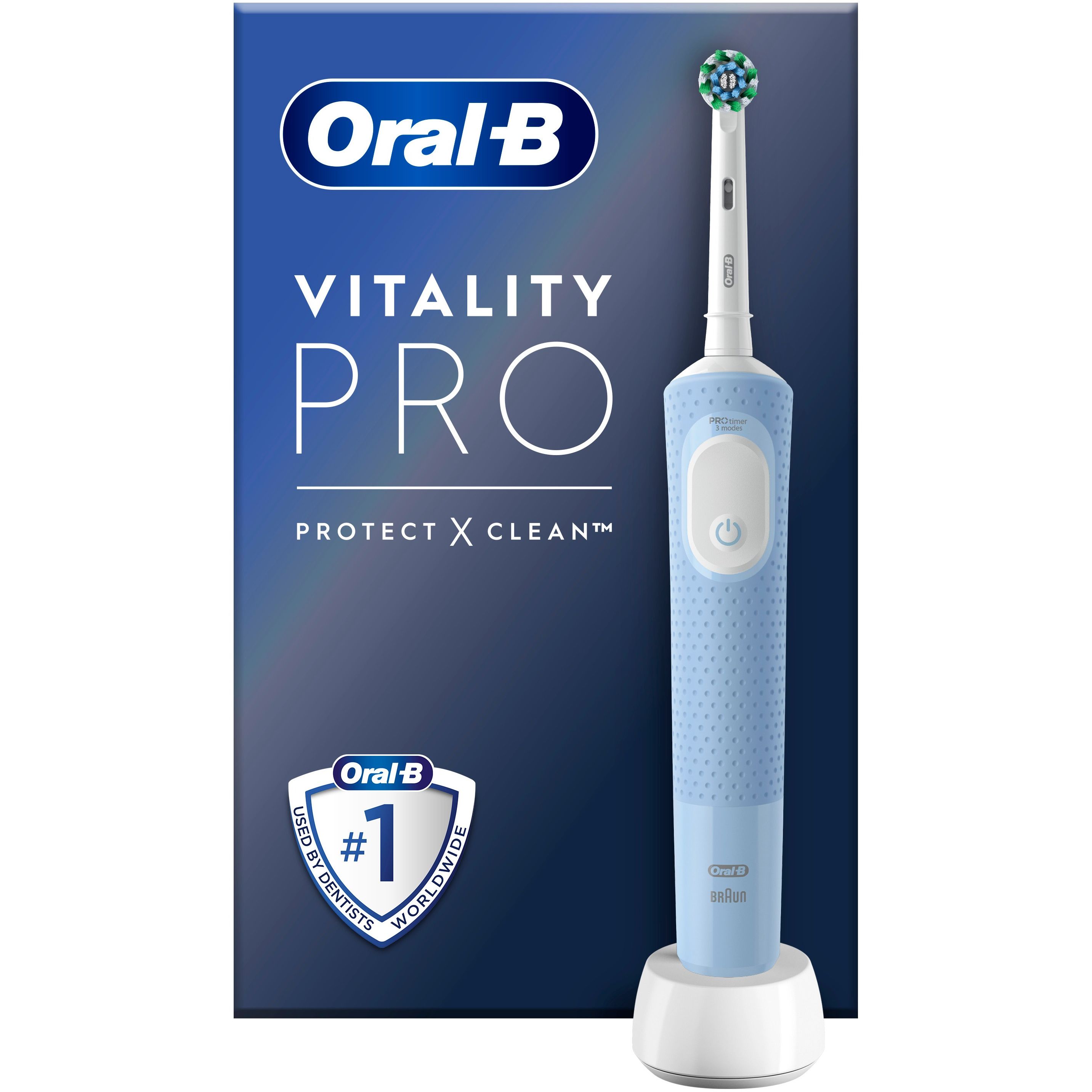 Электрическая зубная щетка Оral-B Vitality Pro Protect X Clean D103 Blue - фото 1