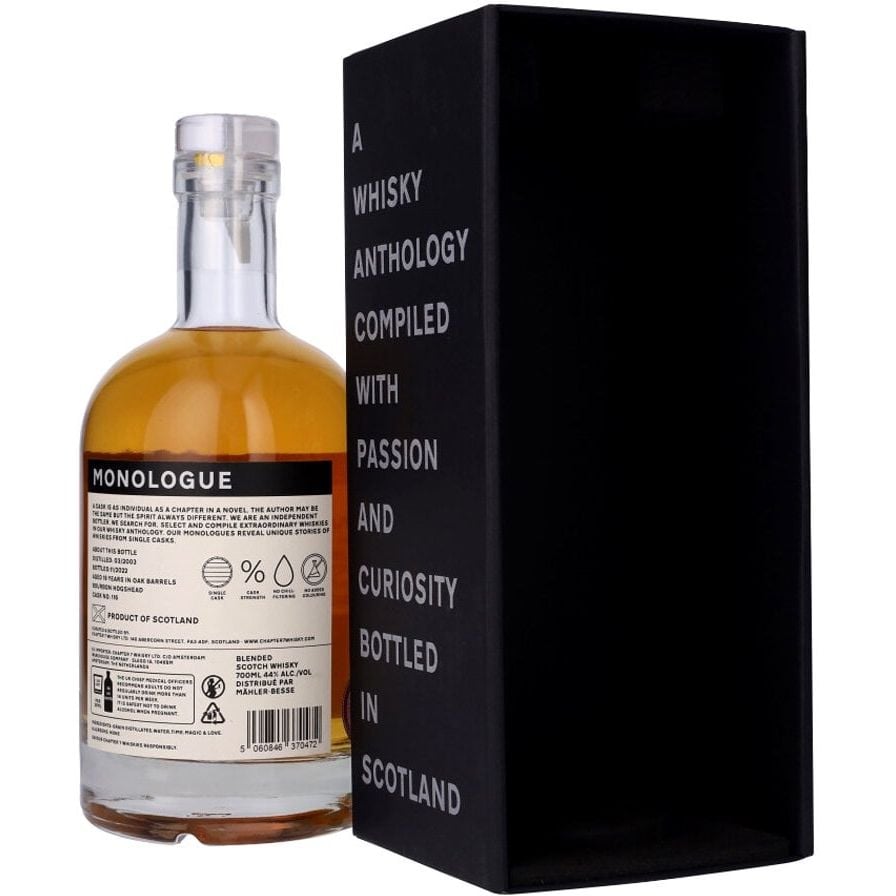 Виски Chapter 7 Monologue Blended Scotch 19 yo 44% 0.7 л в коробке - фото 2
