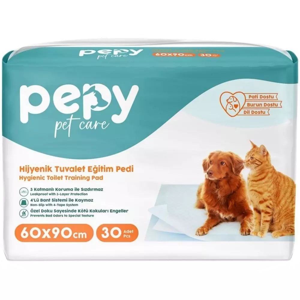 Пеленки поглощающие для животных Pepy 90х60 см 30 шт. - фото 1