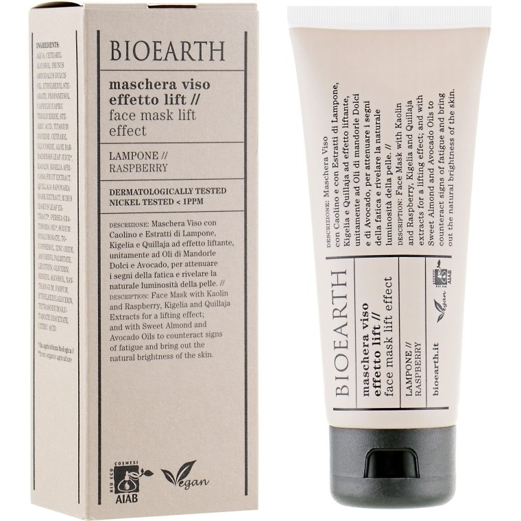 Маска для обличчя, ефект ліфтингу Bioearth Lifting-Effect Raspberry Face Mask 100 мл - фото 1