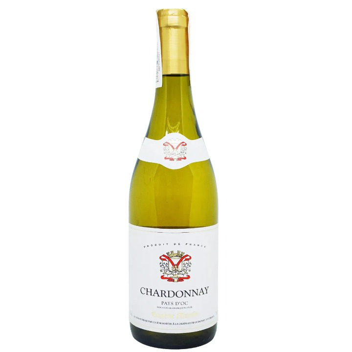 Вино Eugene Martin Chardonnay Pays D'Oc, белое, сухое, 13%, 0,75 л - фото 1