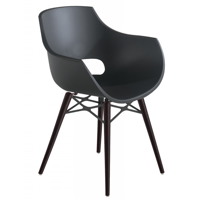 Кресло Papatya Opal-Wox, рама бук венге, матовый серый (4823052300395) - фото 1
