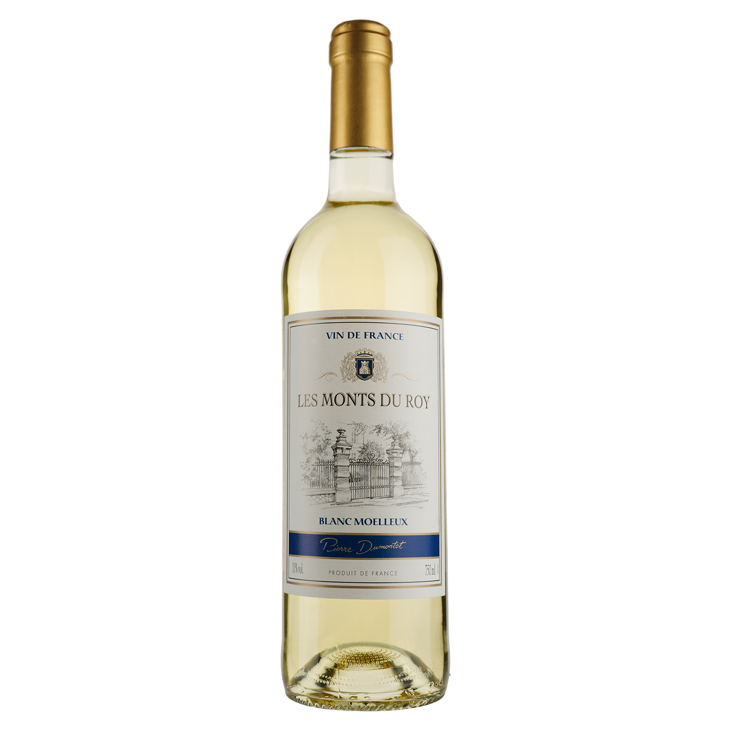 Вино Les Monts du Roy Piere Dumonte Blanc, біле, напівсолодке, 11%, 0,75 л - фото 1