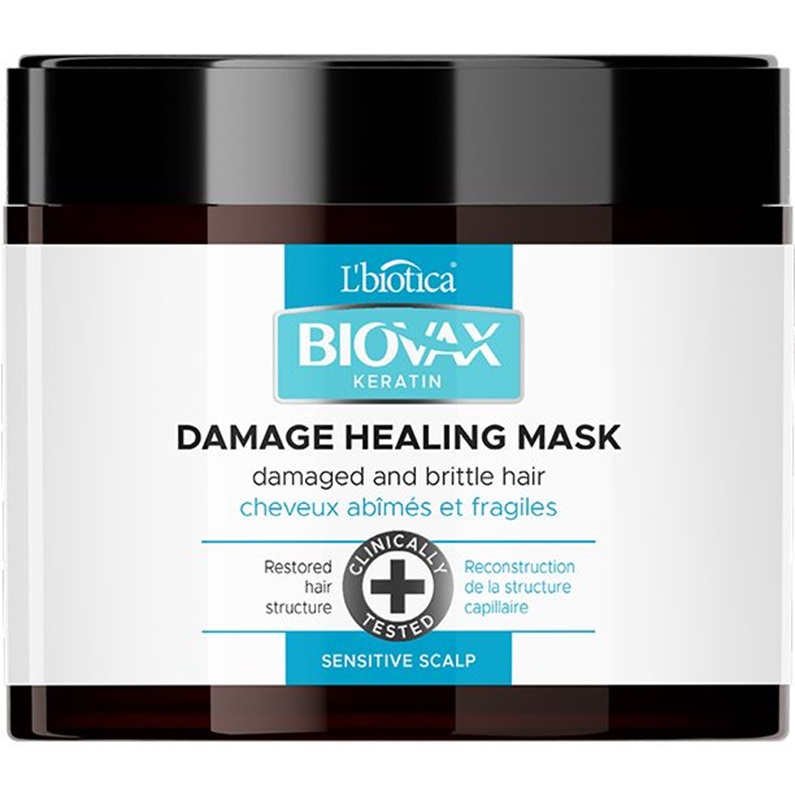 Маска для волос Biovax Keratin Damage Healing Mask 250 мл - фото 1
