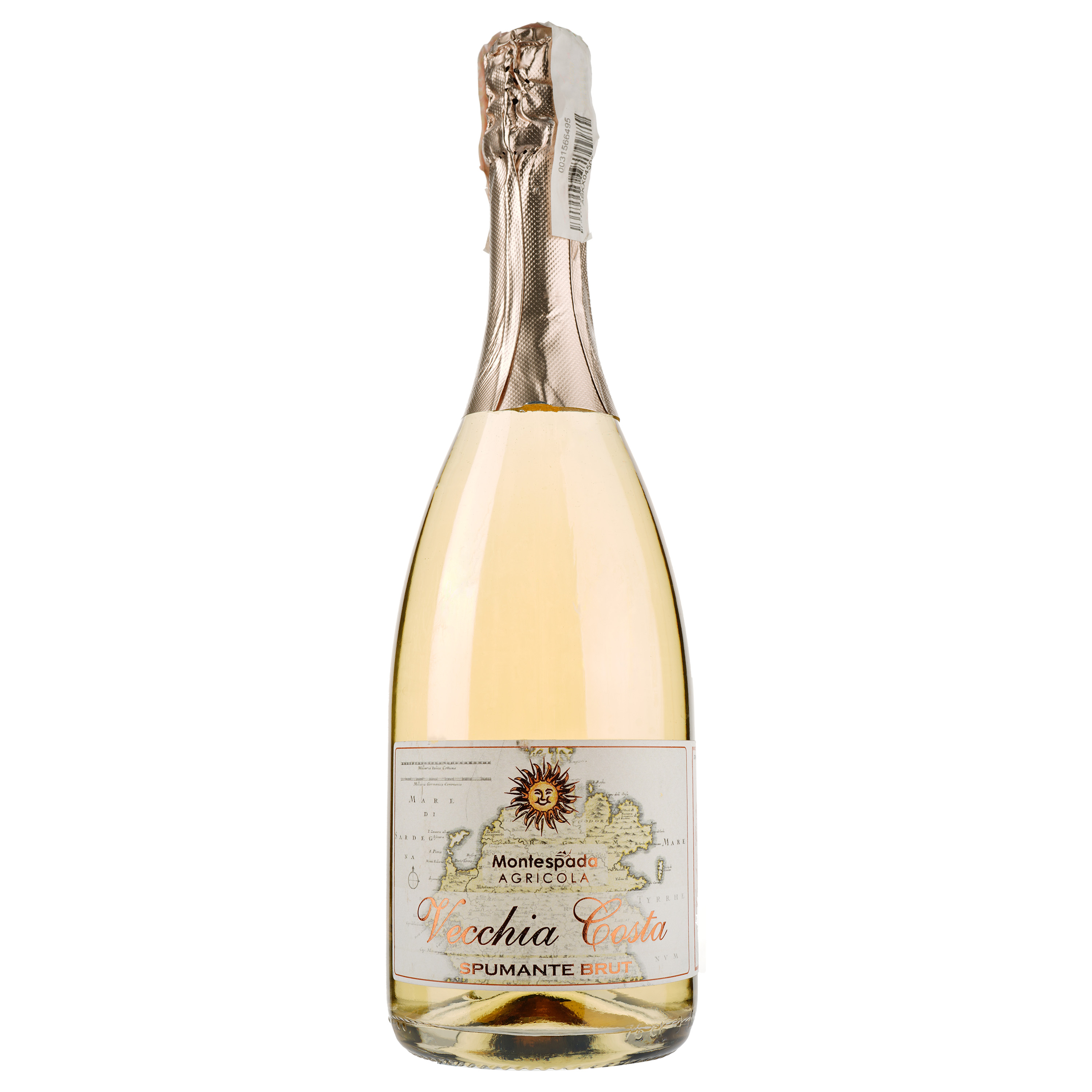 Вино игристое Montespada Vecchia Costa Spumante Brut, белое, брют 10,5%, 0,75л - фото 1