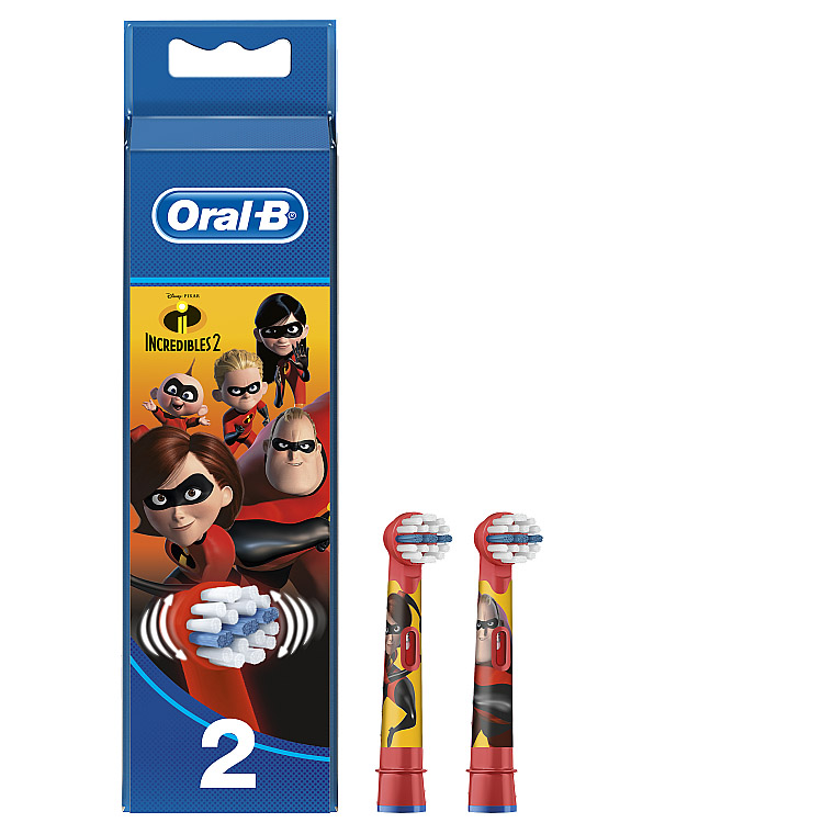 Cменные насадки для электрических зубных щеток Oral-B Stage Power/EB10 Incredibles 2, 2 шт. - фото 3