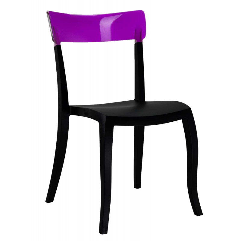 Стул Papatya Hera-S, черный с фиолетовым (4823052300616) - фото 1