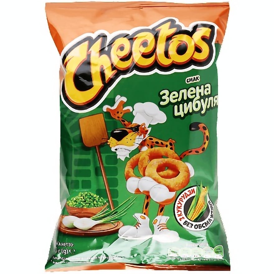 Снеки Cheetos кукурудзяні зі смаком зеленої цибулі 55 г - фото 1