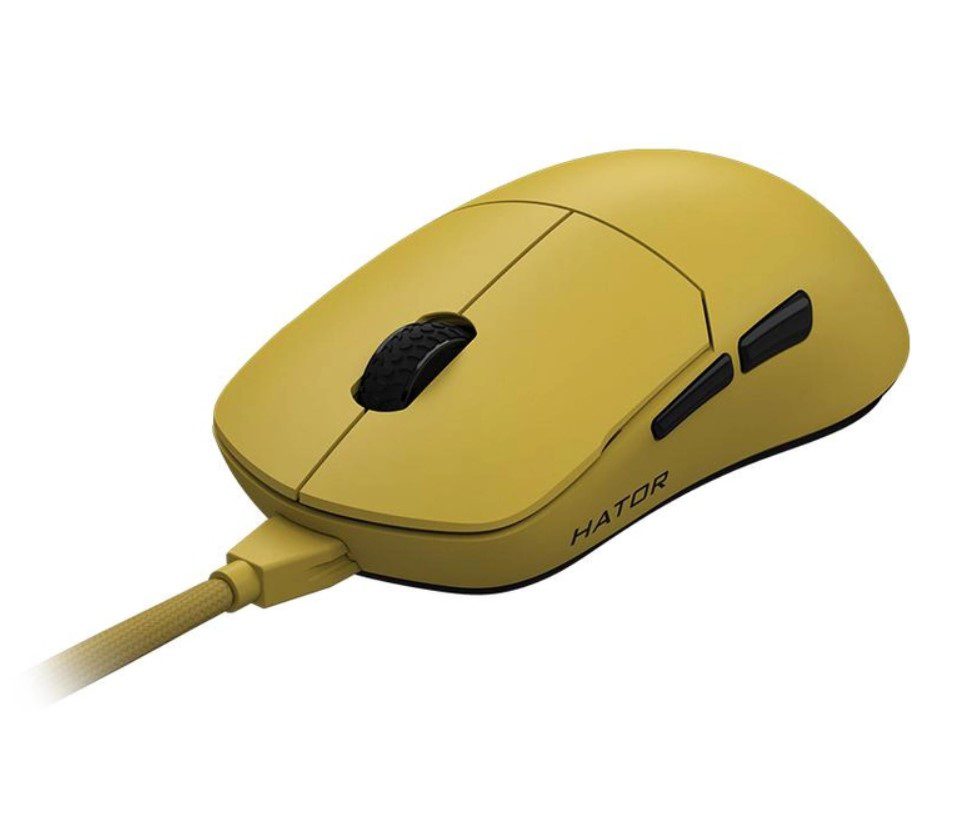 Игровая мышь Hator Quasar Essential ESports Gaming 6200 DPI 30G Yellow - фото 1