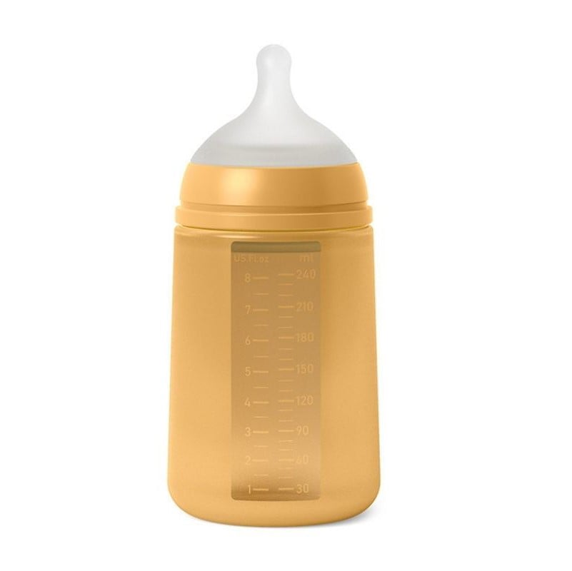 Пляшечка для годування Suavinex Colour Essence, фізіологічна соска, повільний потік, 240 мл, світло-коричнева (308069) - фото 2