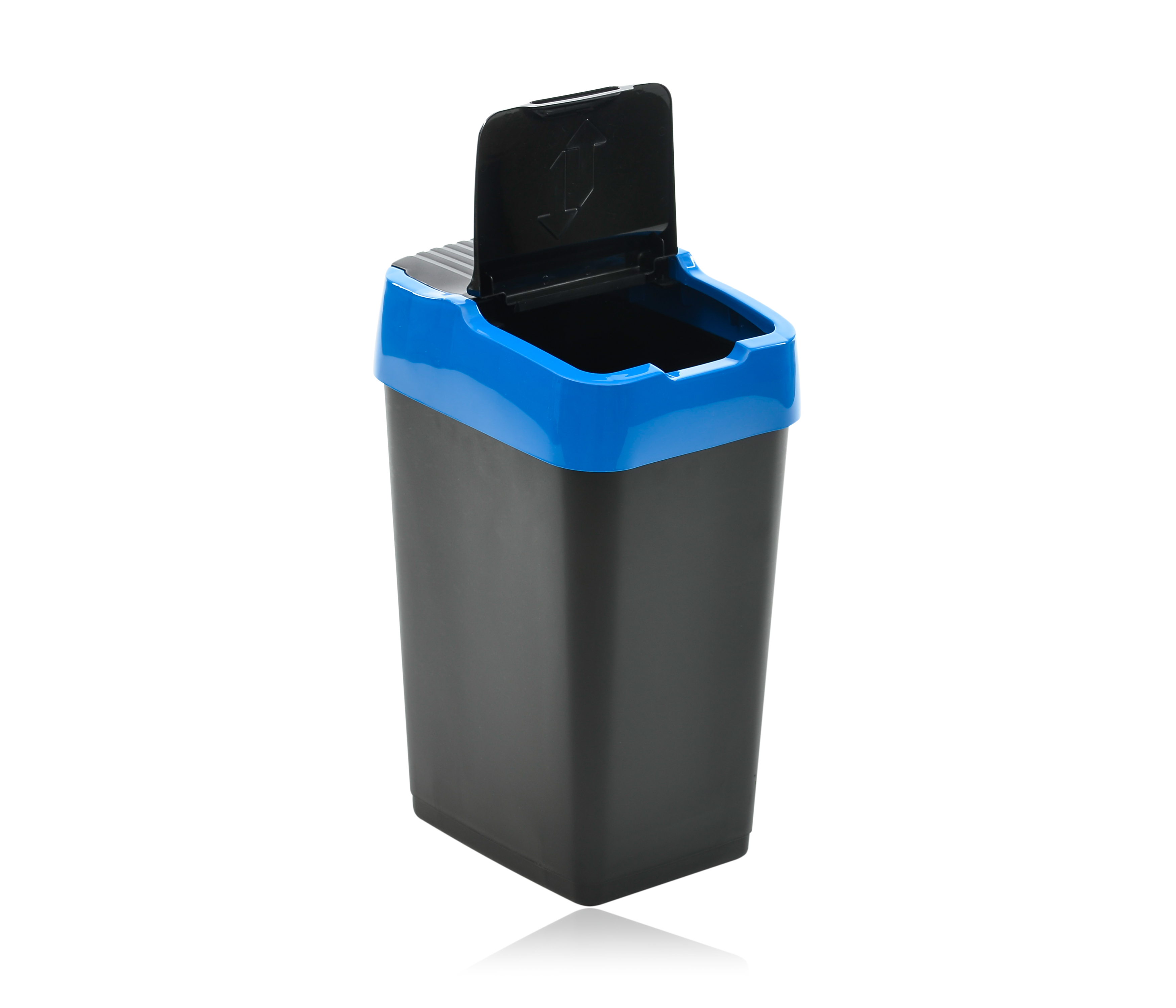 Ведро для мусора с крышкой Heidrun Refuse, 60 л, черный с синим (1345) - фото 4