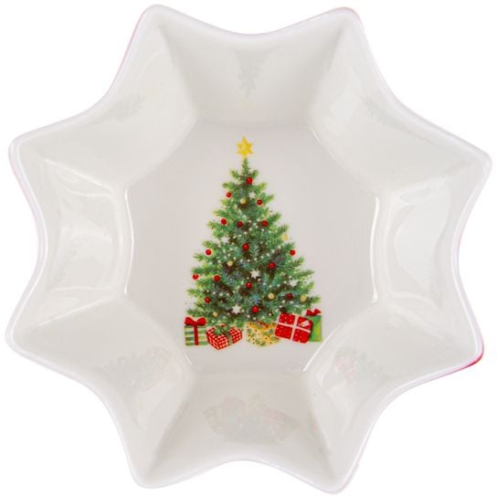 Салатник Lefard Christmas delight, 13 см, красный с белым (985-123) - фото 2