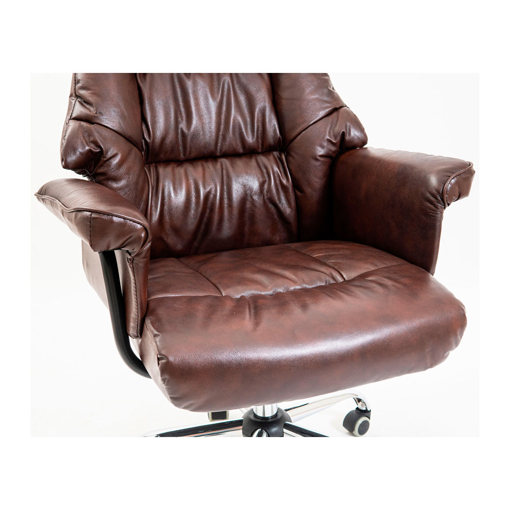 Кресло офисное Richman Конгрес Хром M-2 Широкий Anyfix Wide Кожа Люкс коричневый (RCM-1052) - фото 9