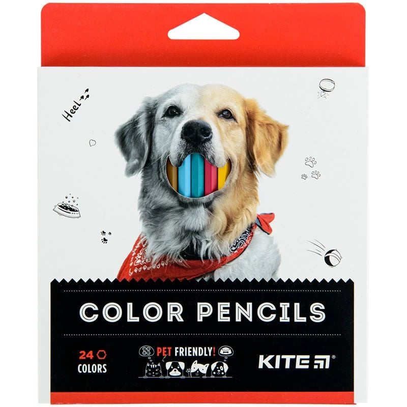 Кольорові олівці Kite Dogs 24 шт. (K22-055-1) - фото 1