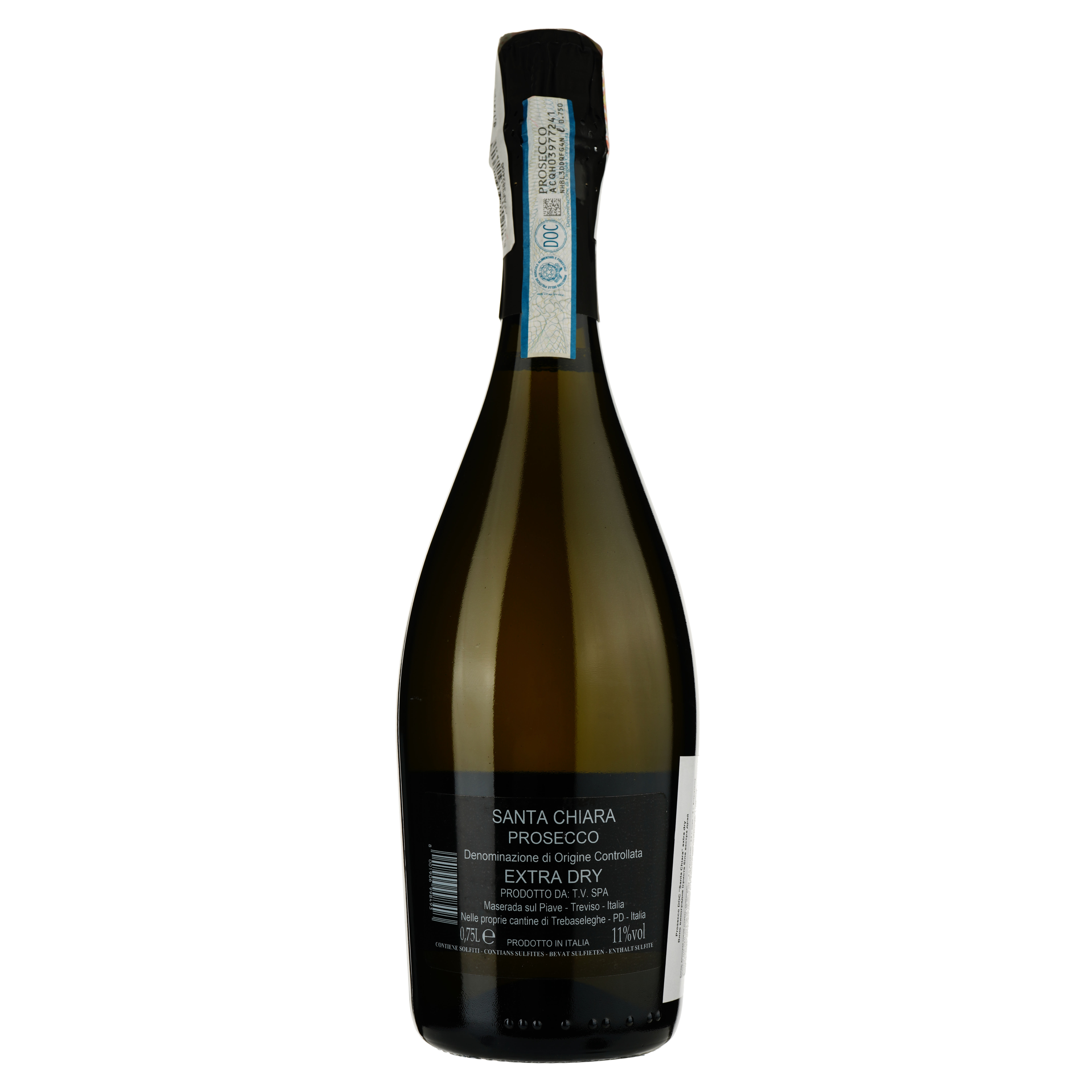 Вино ігристе Santa Chiara Prosecco Extra Dry, біле, екстра сухе, 0,75 л - фото 2