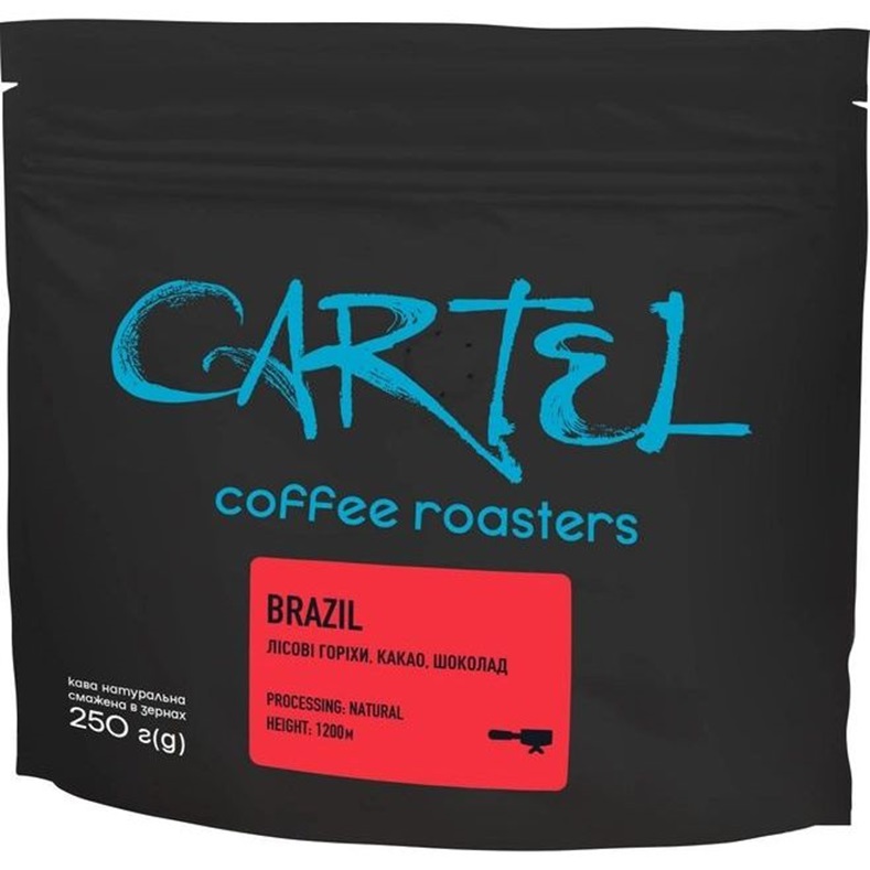 Кава смажена в зернах Cartel Brazilia (espresso) 0.250 кг. - фото 1