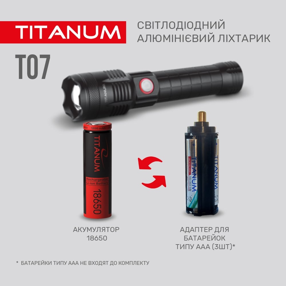 Ліхтар портативний Videx Titanum 700 Lm 6500 K (TLF-T07) - фото 4