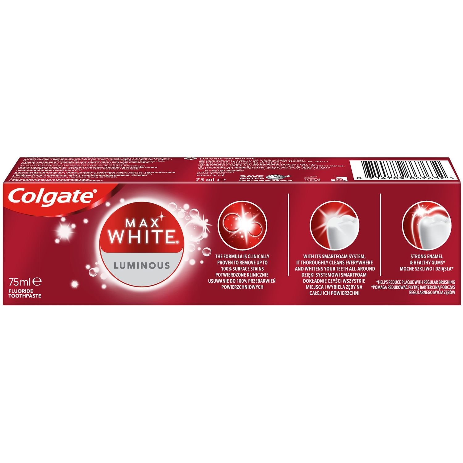 Зубная паста ColgateMax White Luminous 75 мл - фото 6