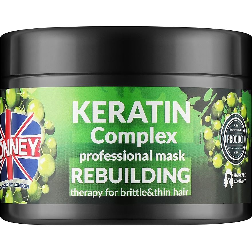 Маска для восстановления тонких и ломких волос Ronney Professional Keratin Complex Rebuilding 300 мл - фото 1