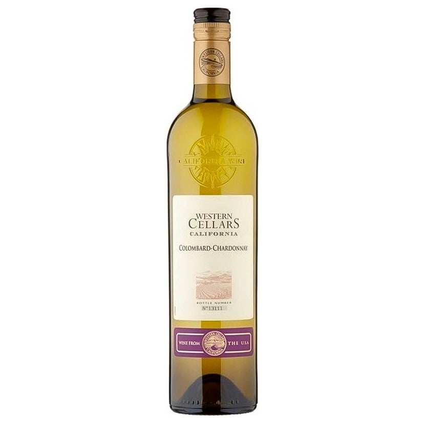 Вино Western Cellars Colombard - Chardonnay, біле, сухе, 11,5%, 0,75 л - фото 1