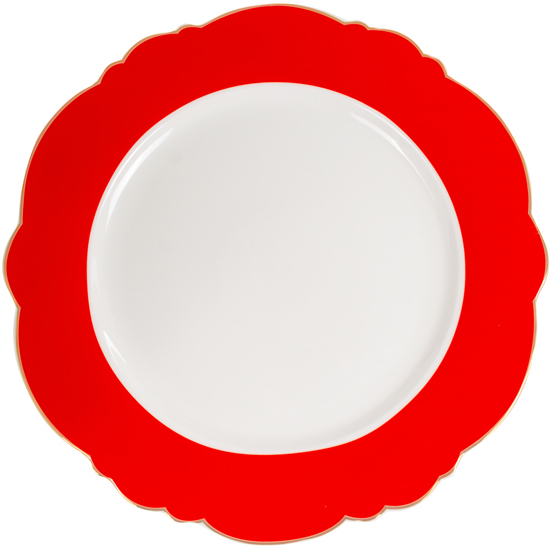 Набор тарелок Lefard, белый с красным (922-023) - фото 4
