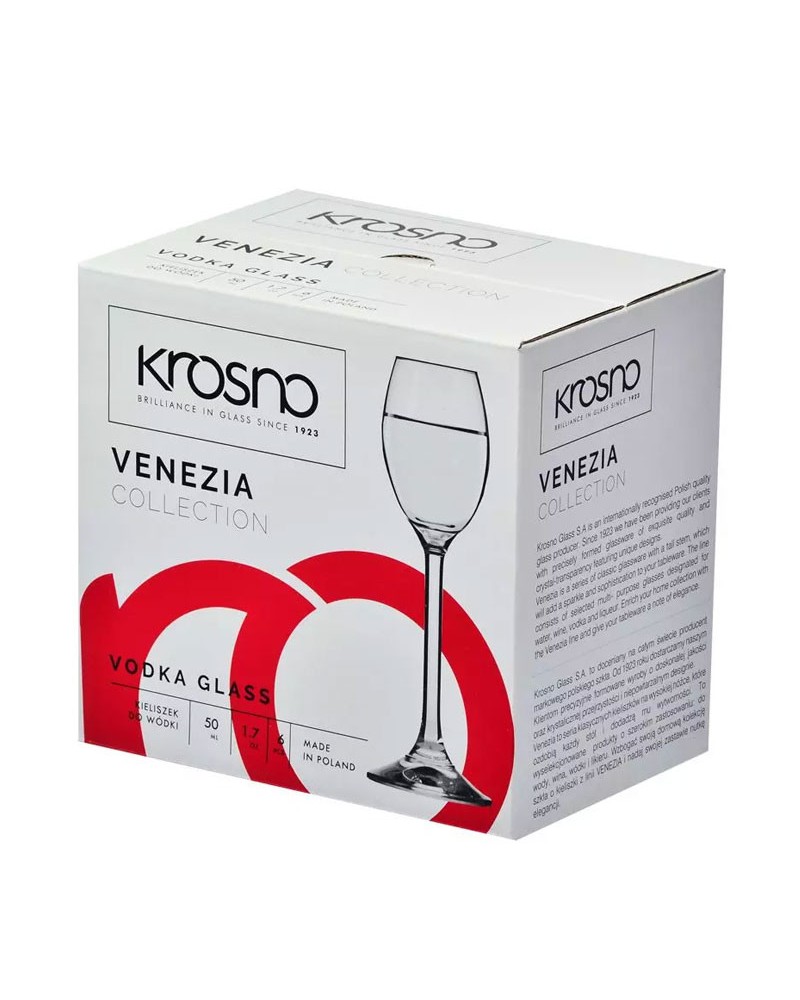 Набор рюмок для водки Krosno Venezia, стекло, 50 мл, 6 шт. (788708) - фото 3