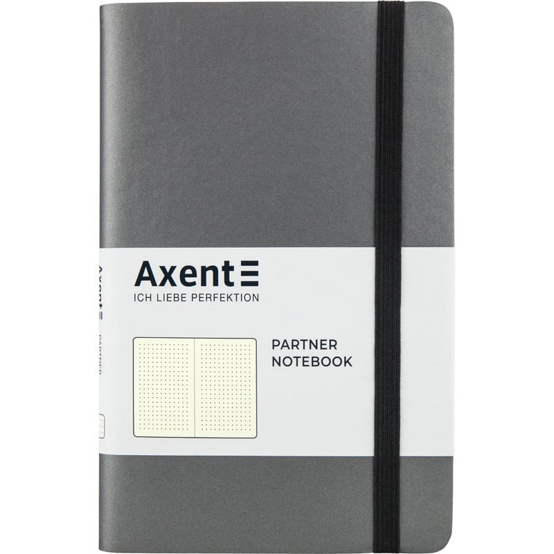 Книга записная Axent Partner Soft A5- в точку 96 листов серая (8310-15-A) - фото 1
