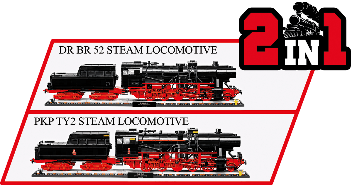 Конструктор Cobi Локомотив DR BR Class 52 Эксклюзивный набор масштаба 1:35, 2623 деталей (COBI-6280) - фото 4