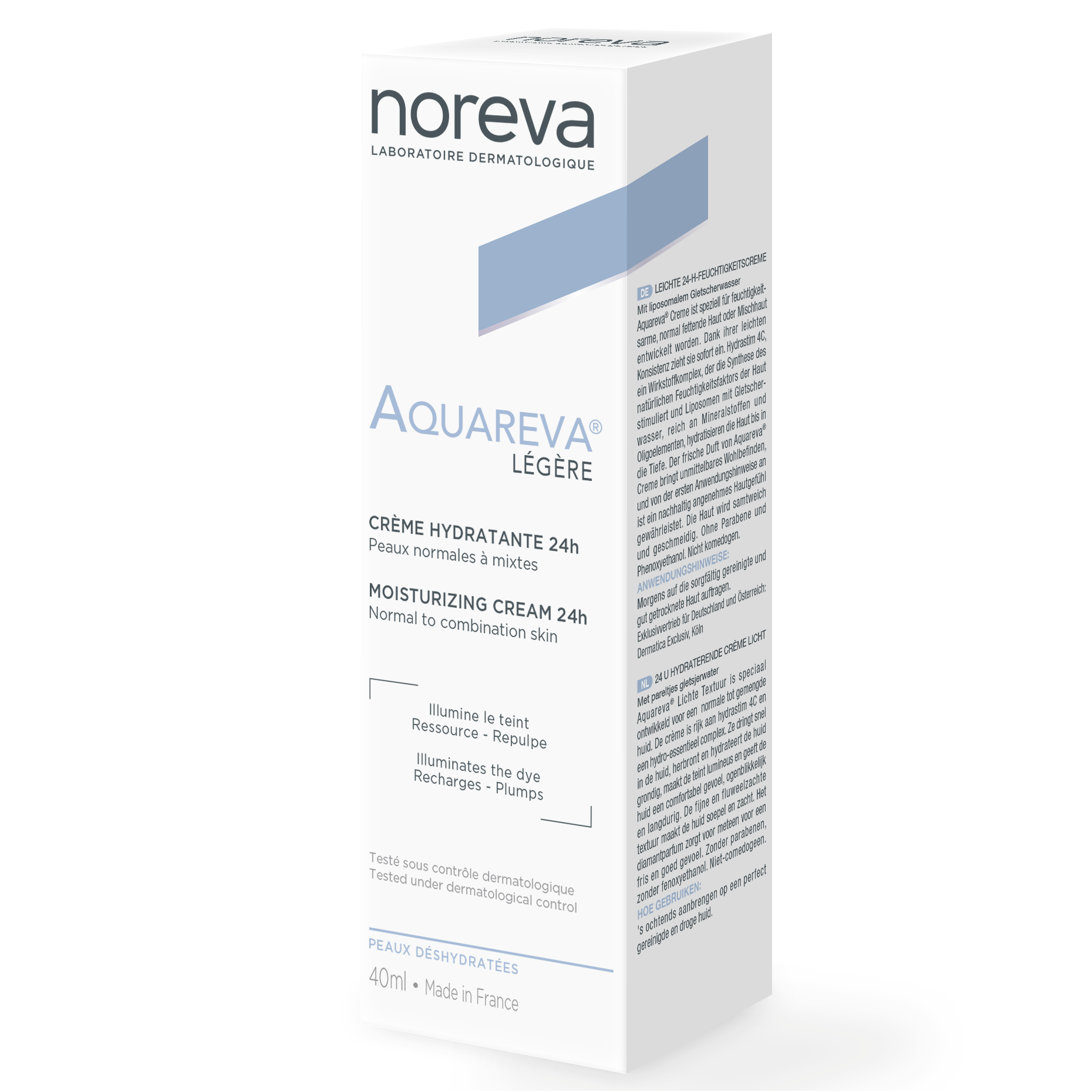 Зволожуючий крем для обличчя Noreva Aquareva 24h, легкий, 40 мл (P01067) - фото 2