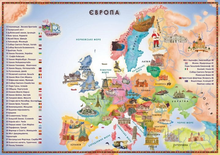 Пазл Умняшка, Карта Европы, 110 элементов (КП-002) - фото 3