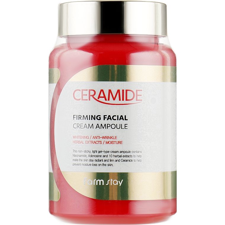Укрепляющий ампульный крем для лица FarmStay Ceramide Firming Facial Cream Ampoule с керамидами 250 мл - фото 1