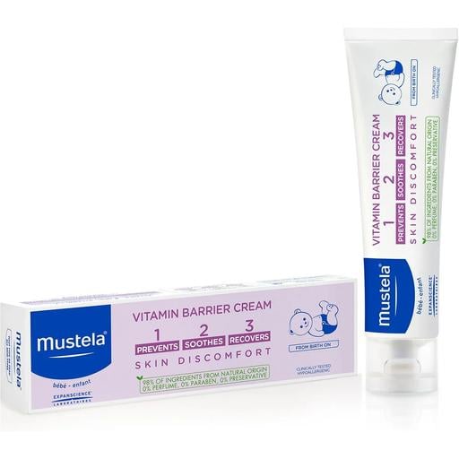 Крем под подгузник Mustela Vitamin Barrier Cream 1.2.3. 100 мл - фото 1