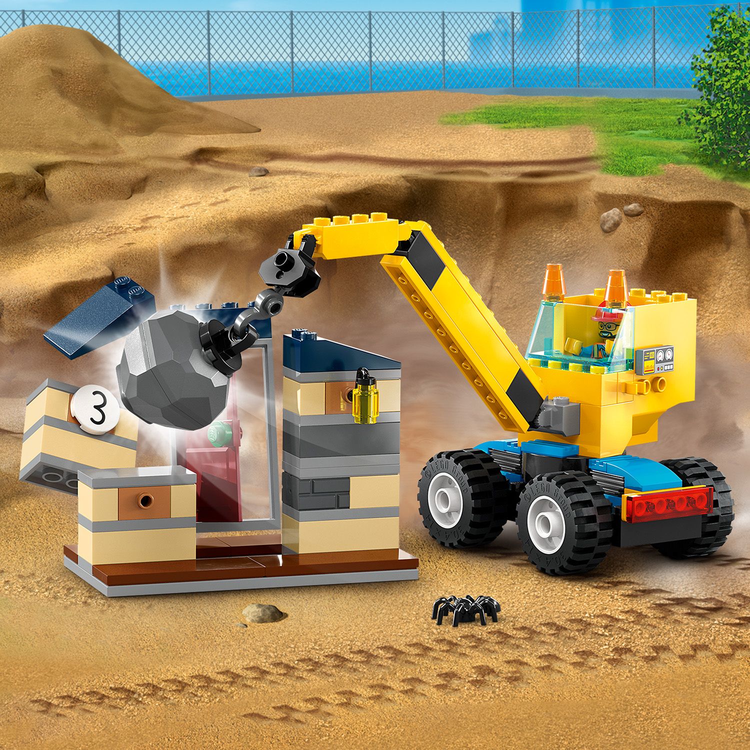 Конструктор LEGO City Строительный грузовик и шаровидный кран-таран., 235 деталей (60391) - фото 8